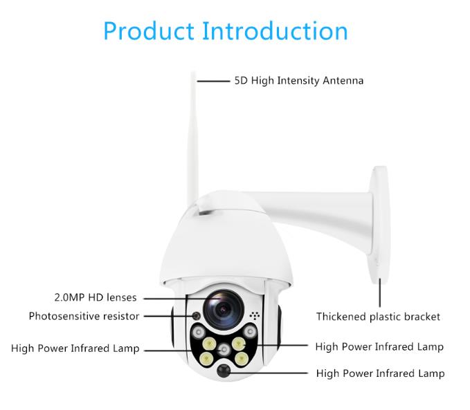 1080P wireless Dome type outdoor Security Camera