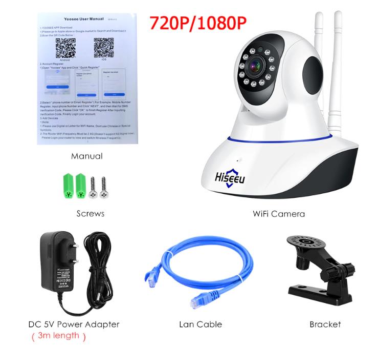 720P/1080P/1536P wireless Home Security Camera