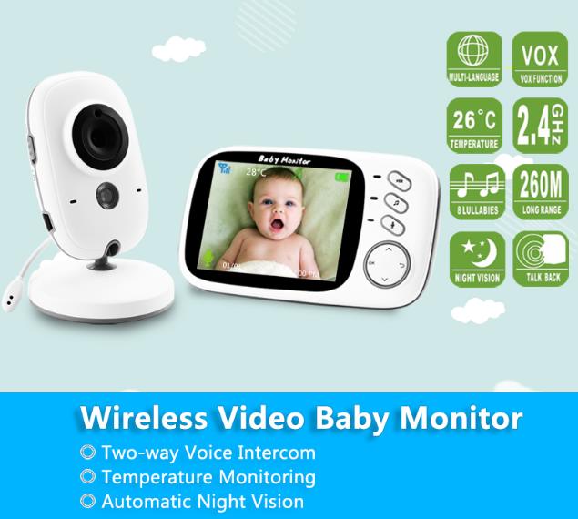 Wireless Baby Monitor with 3.2 inch LCD screen