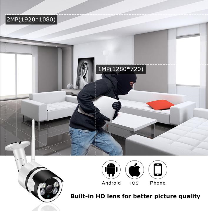 1080P Night Vision Auto Tracking outdoor Security Camera