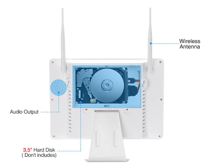 8CH outdoor Security System with 12-inch LCD Monitor