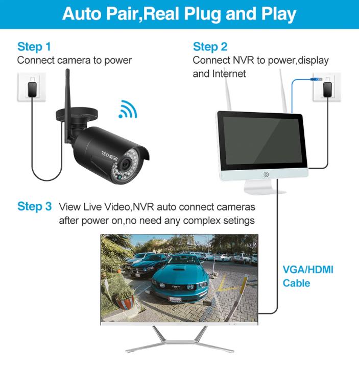 8CH outdoor Security System with Recorder and 12-inch LCD Monitor