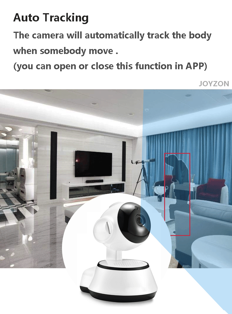 Night Vision Auto Tracking indoor Security Camera