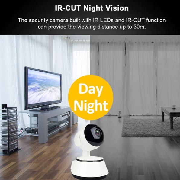 Night Vision Auto Tracking indoor Security Camera