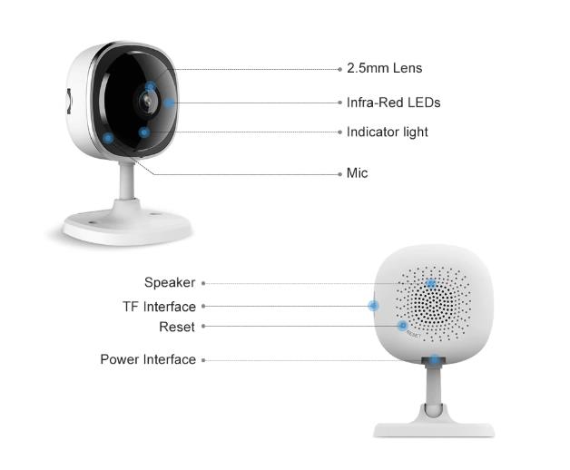 Ultra Wide Lens wireless compact FHD Security Camera