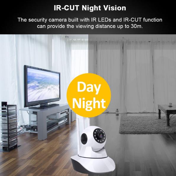 1080p Night Vision Auto Tracking Wi-Fi Home Security Camera