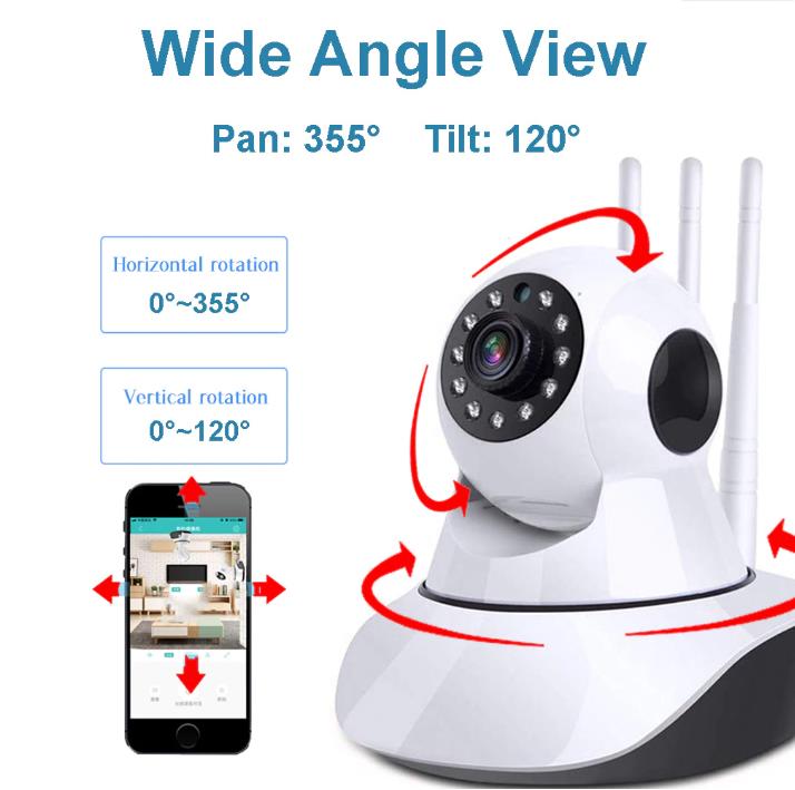 Night Vision Auto Tracking indoor Security Camera